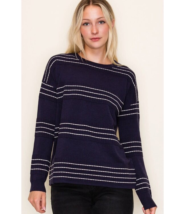 Fiona Stitch Striped Sweater