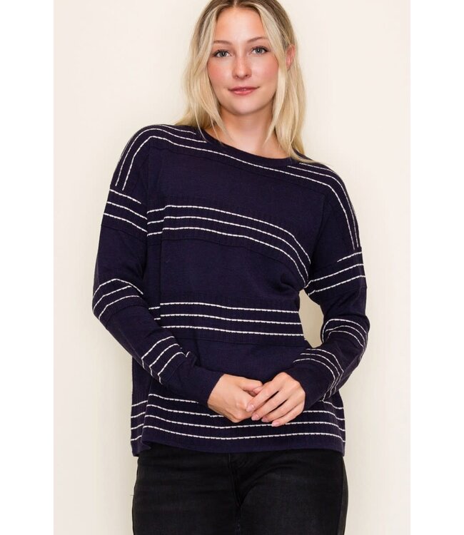Fiona Stitch Striped Sweater