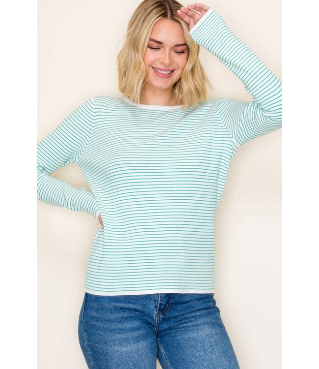 Hannah Basic Pinstriped Sweater