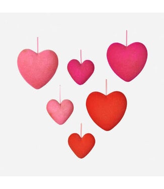 Flocked Heart - Sold Individually