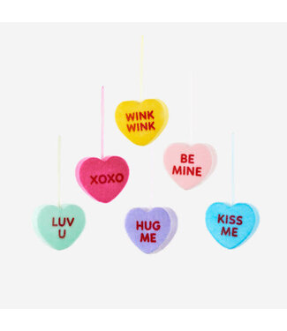 Flocked Conversation Heart - Sold Individually 