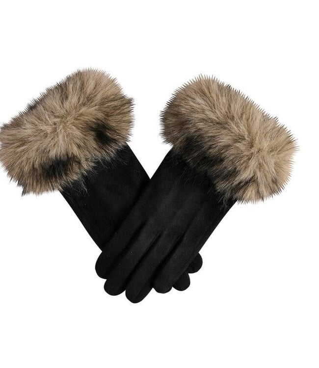 Fur Cuff Ultra Suede Gloves
