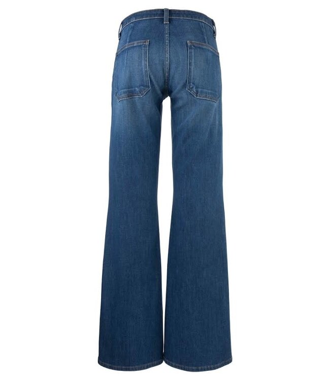 KUT FROM THE KLOTH Ana High Rise Flare With Patch Pockets Reg Hem