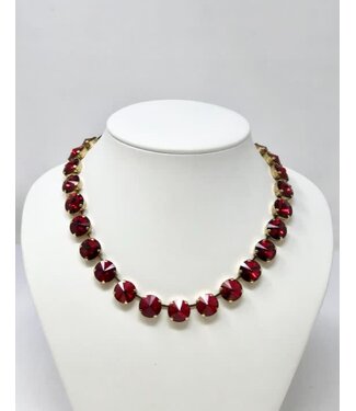 TOVA Sofia Necklace - Antique Gold Red