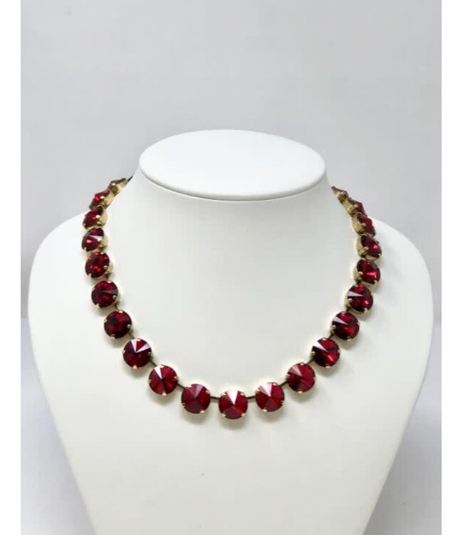 TOVA Sofia Necklace - Antique Gold Red