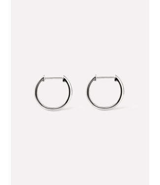 Slim Endless Hoops - Lo Small Silver