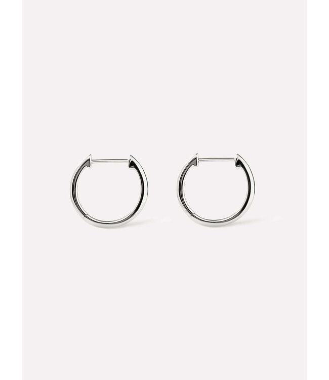 Slim Endless Hoops - Lo Small Silver