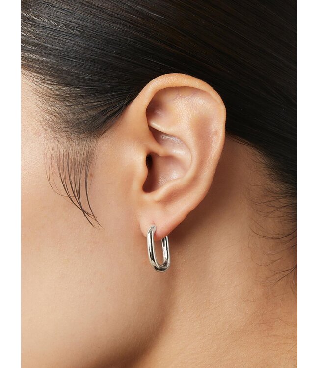 Silver Hoop Earrings - Rox Small Silver