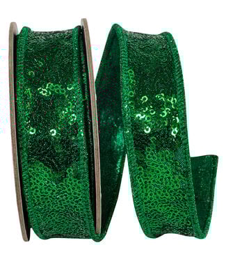 Metallic Sequin Fantasy Deluxe Metallic Backed Wired Edge Ribbon