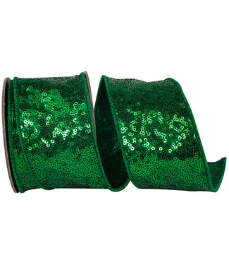 Metallic Sequin Fantasy Deluxe Metallic Backed Wired Edge Ribbon