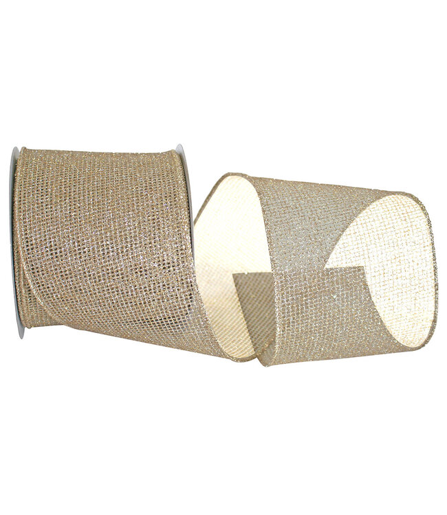 Micro Mesh Glitter Metallic Wired Edge Ribbon