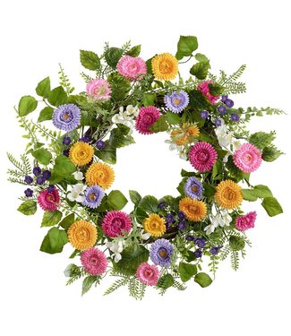 22'' Calendula Wreath Mixed