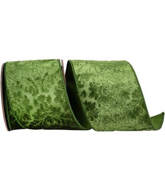 4 Inch Shadow Velvet Plush Deluxe Backed Wired Edge Ribbon