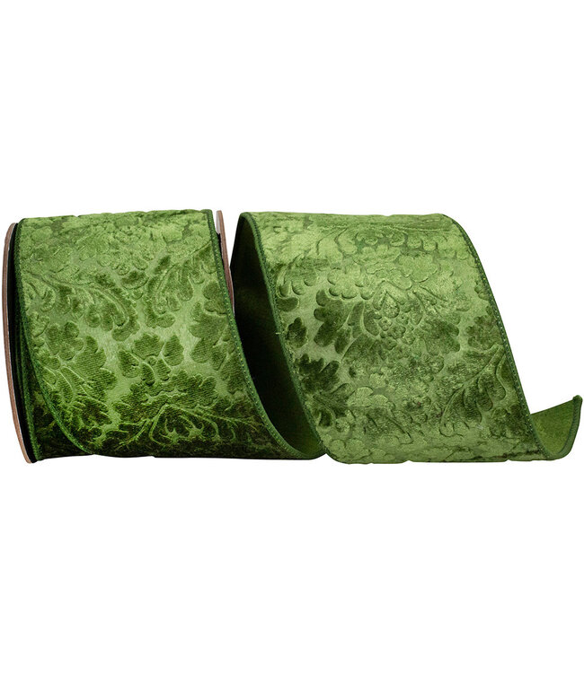 4 Inch Shadow Velvet Plush Deluxe Backed Wired Edge Ribbon