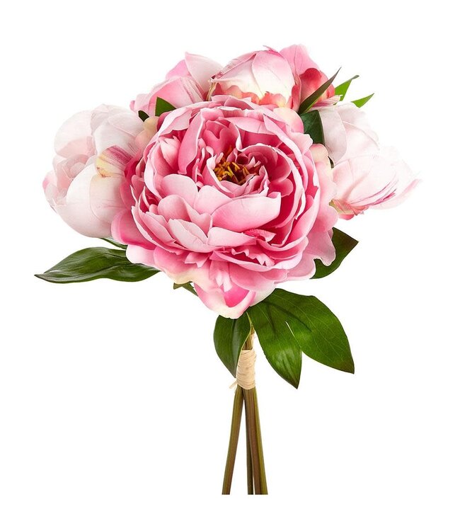 14 Inch Real Touch Peony Bundle