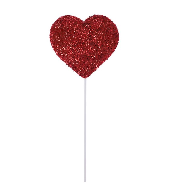 34 Inch Sequin Heart Pick