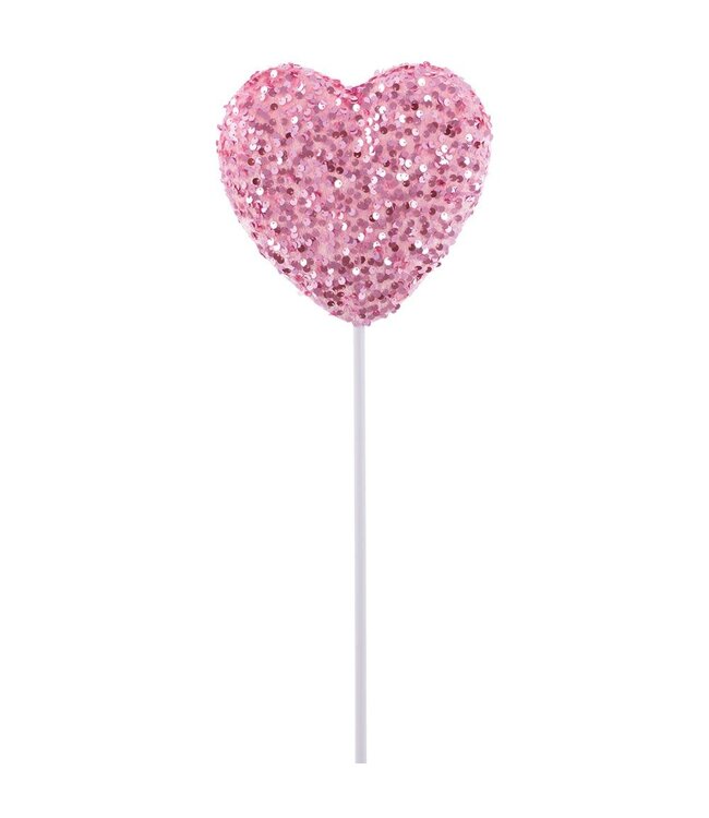 20 Inch Sequin Heart Pick