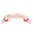 HESTER & COOK Red Merry Christmas Banner Table Accent