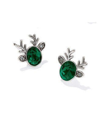 BRIGHTON Reindeer Glitz Mini Green Post Earrings