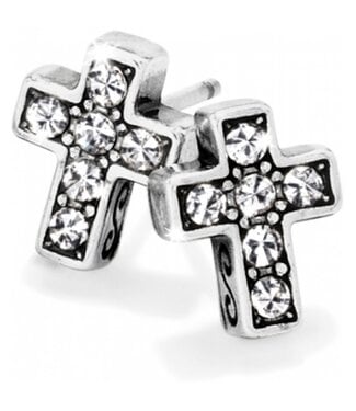 BRIGHTON Starry Night Cross Mini Post Earrings - Silver