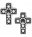 BRIGHTON Starry Night Cross Mini Post Earrings - Silver