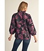 Aries Button Down Floral Jacquard Top