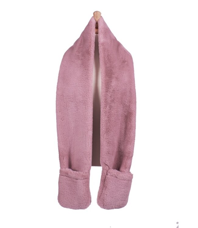 Scarf Fur Plush With Pockets