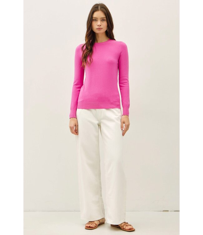 Harper Viscose Crew Neck Soft Knit Sweater