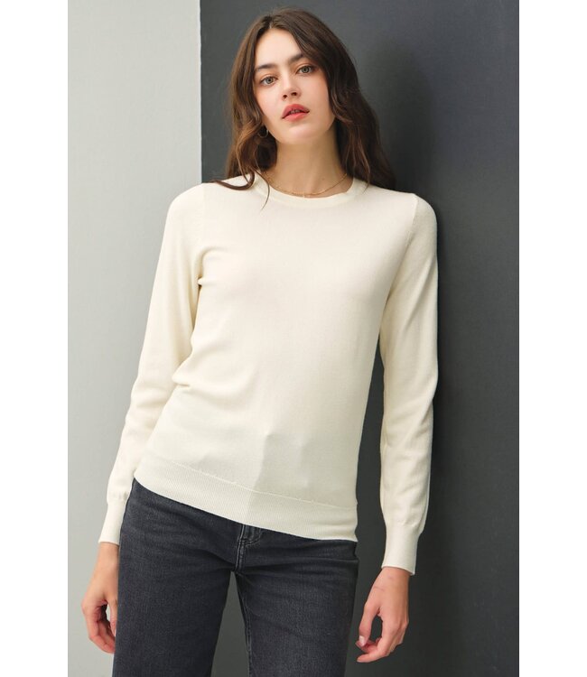 Harper Viscose Crew Neck Soft Knit Sweater