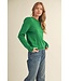 Ella Contrast Knit Scalloped Edge Sweater