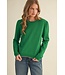 Ella Contrast Knit Scalloped Edge Sweater