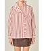 Leah Ruffled Stripe Button-Up Shirt