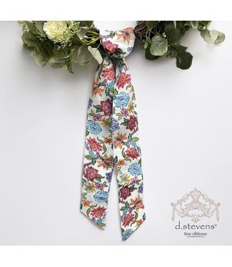 Poplin Mix Colorful Floral Sash, Pink Blue Yellow 4" x 56"
