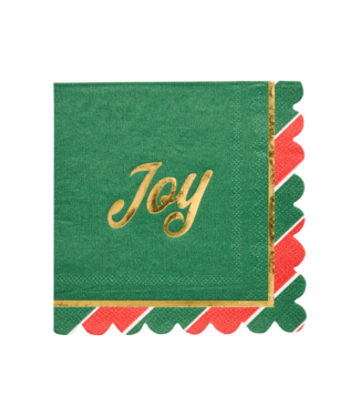 Joyful Christmas Cocktail Napkin 5"