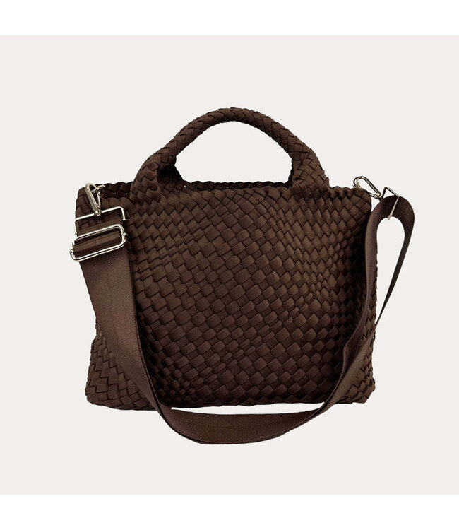 Lily Woven Neoprene Tote With Pouch