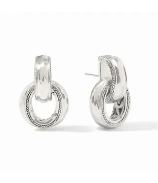 JULIE VOS Cannes Doorknocker Earring Silver