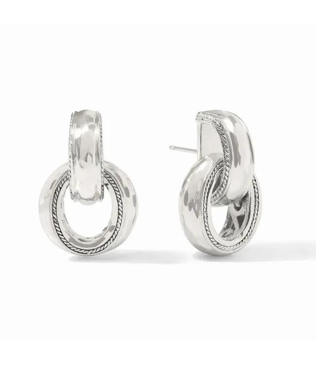 JULIE VOS Cannes Doorknocker Earring Silver