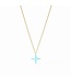 JULIE VOS Gumdrop Cross Delicate Necklace