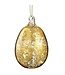Glass Egg Ornament Gold Antique