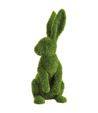 22" Moss Covered Bunny Green