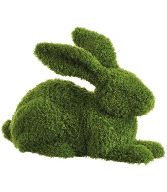 11.5" Moss Covered Bunny Green