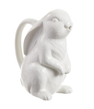 9.5" Bunny Pitcher White