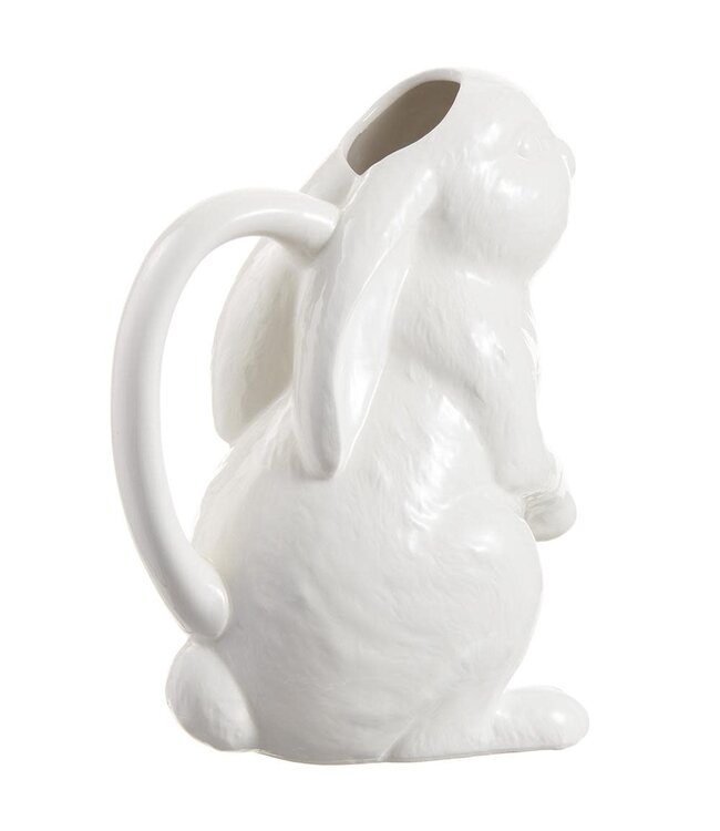 9.5" Bunny Pitcher White