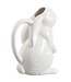 9.5" Bunny Pitcher White