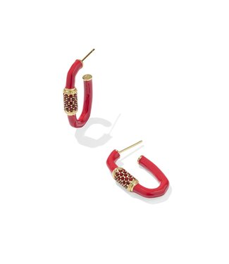 KENDRA SCOTT Emery Enamel Hoop Earrings