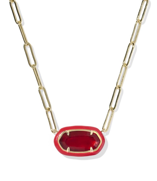 KENDRA SCOTT Elisa Enamel Frame Paperclip Necklace
