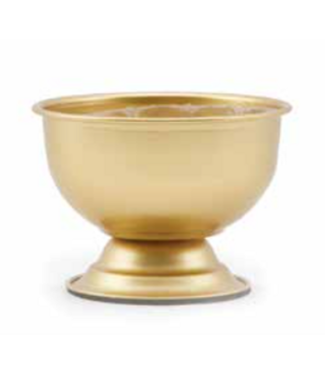 Metal Urn Round All Gold