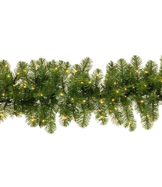 Warm White Twinkle Oregon Cascading Garland 6'