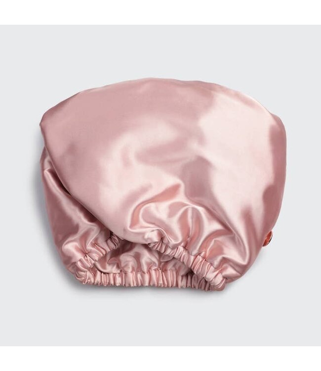 KITSCH Satin-Wrapped Hair Towel - Blush