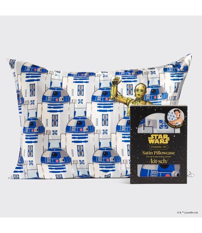 KITSCH Star Wars™ & Kitsch Satin Pillowcase in R2-D2 & C-3PO